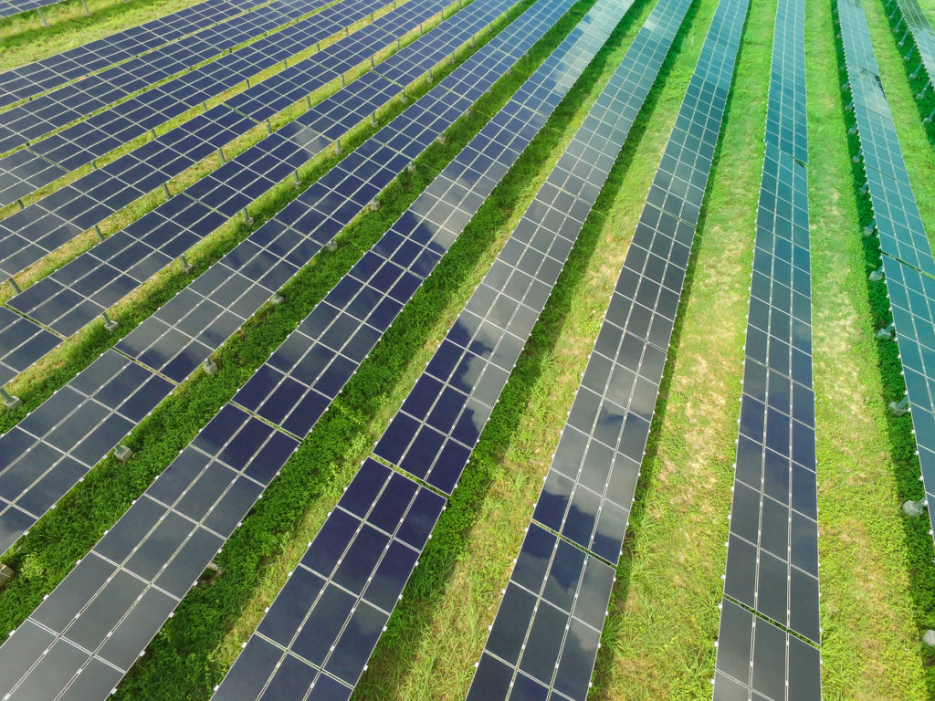 Solar Farm Aerial View
